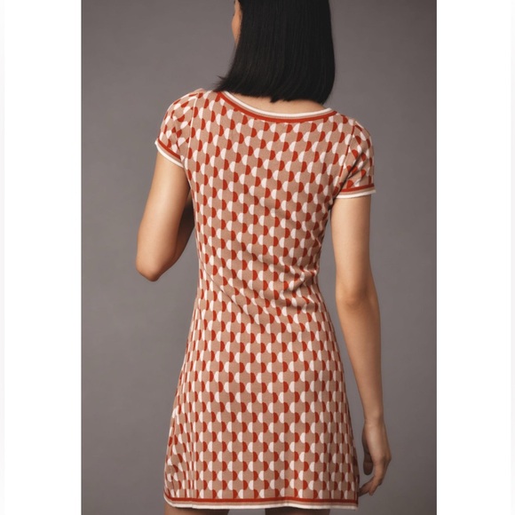 By Anthropologie Square-Neck Fit & Flare Sweater Mini Dress - Picture 7 of 7